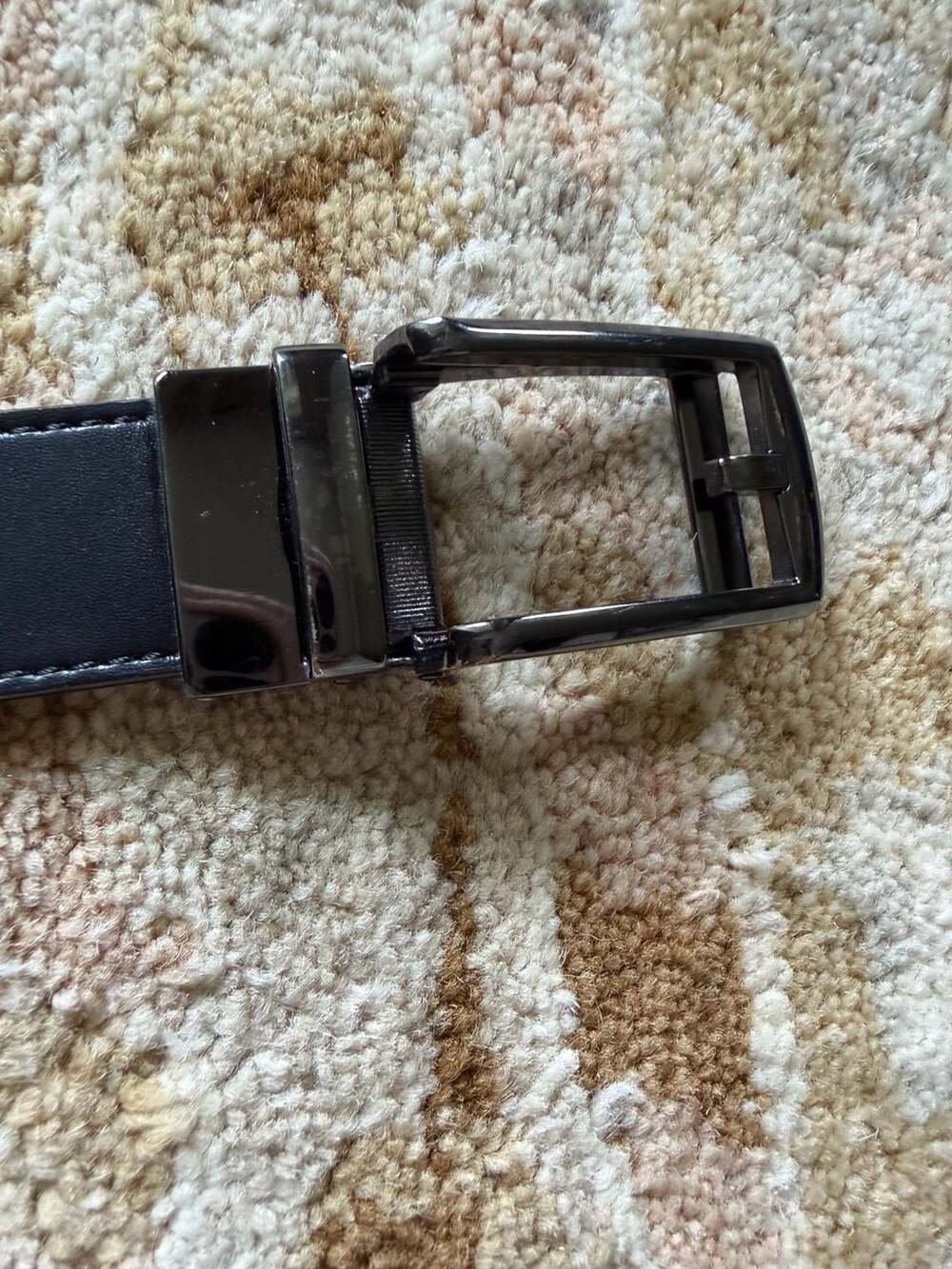 Genuine Leather Ratchet Belt Black Size 40
